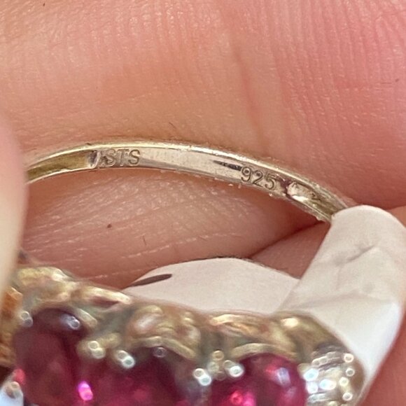 Ring Size 6.75 Sterling Silver 925 Women Semi-Precious Stone - Picture 8 of 10